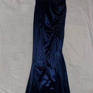 Elegant Navy Blue Satin dress